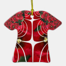 Red 2 Designs in 1 Christmas Ornament