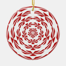 Red 2 Designs in 1 Christmas Ornament