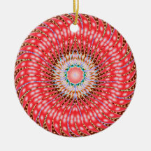 Red 2 Designs in 1 Christmas Ornament