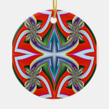 Red 2 Designs in 1 Christmas Ornament