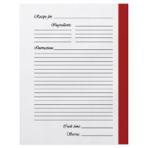 Red 2-sided Recipe Pages Flyer Design