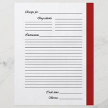 Red 2-sided Recipe Pages Flyer Design