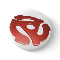 Red 3D 45 RPM Adapter buttons by wheedesign Red 3D 45 RPM Adapter buttons