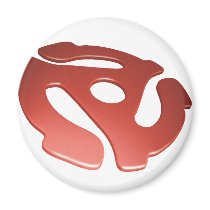 Red 3D 45 RPM Adapter magnets