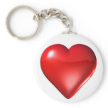 Red 3D Heart keychains