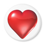 Red 3D Heart magnets