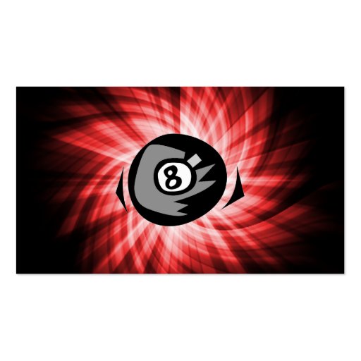 Red 8 ball business card template (back side)