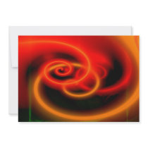Red Abstract Art Invitations - Abstract Waves