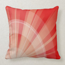 Red Abstract Art Throw Pillow