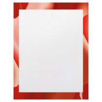 red abstract border letterhead template