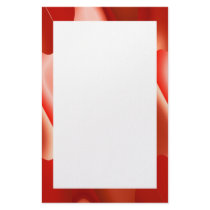 red abstract border customized stationery