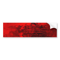 Red Abstract Bumper Sticker