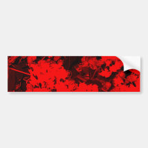 Red Abstract Bumper Stickers