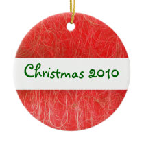 Red Abstract Christmas 2010 Ornament ornaments