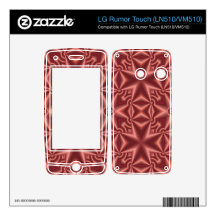Red abstract cross pattern LG rumor touch decals