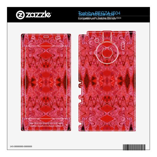 red abstract design skins for toshiba REGZA