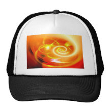 Red Abstract Digital Circles Hats