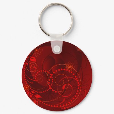 red abstract key chains by VioDeSign