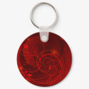 red abstract keychains