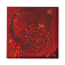 red abstract magnet