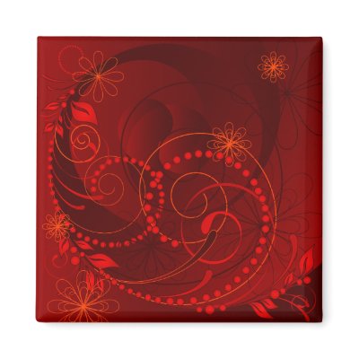 red abstract magnet by VioDeSign