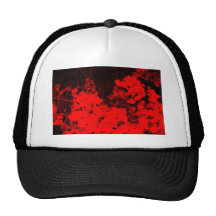 Red Abstract Mesh Hats