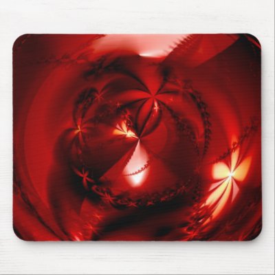 Red Abstract Mousepad by ACornidez