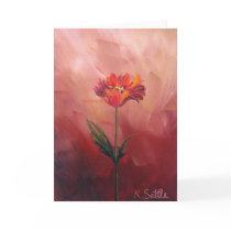Red Abstract Poppy cards