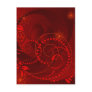 red abstract postcards