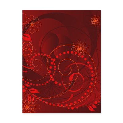 red abstract postcards by VioDeSign