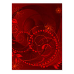 red abstract postcards