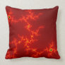 red abstract retro throw pillow