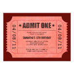 Red Admit One Ticket Invitations
