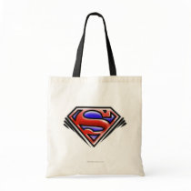 Red Airbrush Superman Logo Tote Bag
