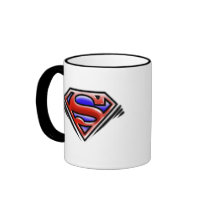 Red Airbrush Superman Logo Mug