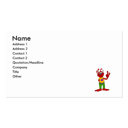 Red Alien Business Card Templates