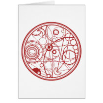 Red Alien Design Greeting Card