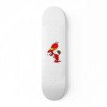 Red Alien with Soda Skate Board