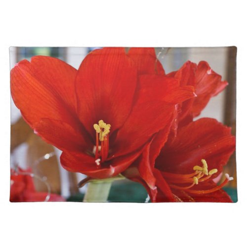 Red Amaryllis placemat