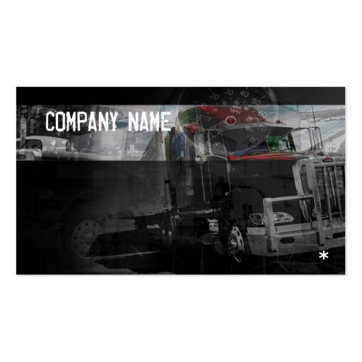 red american truck business card template