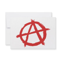 Red Anarchist A Symbol Anarchy Logo Personalized Invites