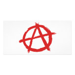 Red Anarchist A Symbol Anarchy Logo Custom Photo Card