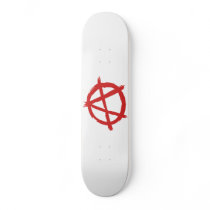 Red Anarchist A Symbol Anarchy Logo Skate Decks