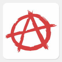 Red Anarchist A Symbol Anarchy Logo Stickers