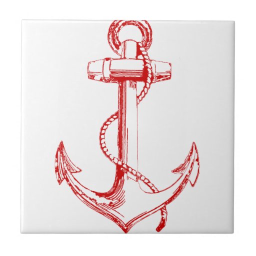 Red Anchor Ceramic Tile Zazzle
