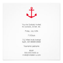 Red Anchor Personalized Announcement