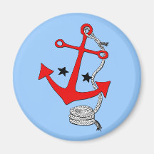 Red Anchors (for  ) Refrigerator Magnet