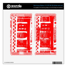 Red ancient architecture samsung galaxy s II decal