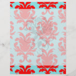 red and aqua lovely formal damask flyers