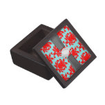 red and aqua lovely formal damask premium gift boxes